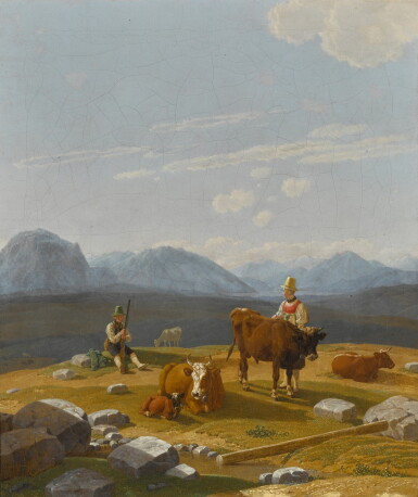 View full screen - View 1 of Lot 39. Auf der Alm (On the Alpine Pasture).