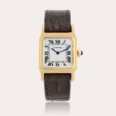 View full screen - View 1 of Lot 33. Santos-Dumont, reference 78097 | Yellow gold wristwatch | Circa 1970.
