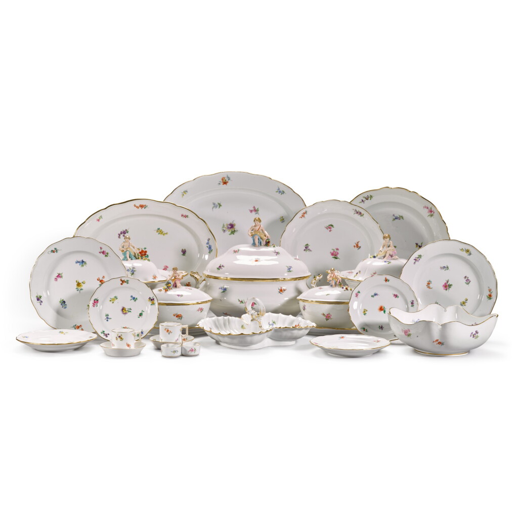 View full screen - View 1 of Lot 39. A Meissen composite part dinner and dessert service, circa 1900.
