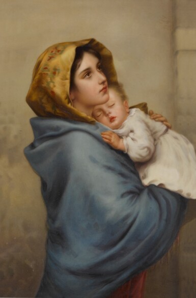 View full screen - View 1 of Lot 232. A Berlin (K.P.M.) Porcelain Plaque, 'Madonna Feruzzi', Late 19th Century.