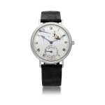 BREGUET | CLASSIQUE, REF 3137 WHITE GOLD WRISTWATCH WITH MOON PHASES, DATE AND POWER RESERVE INDICATION CIRCA 2005