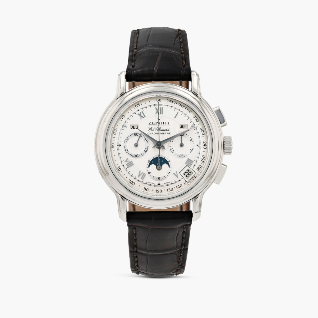 View full screen - View 1 of Lot 427. ChronoMaster El Primero reference 01 0240 410, stainless steel chronograph wristwatch with triple calendar and moonphases, circa 2000.