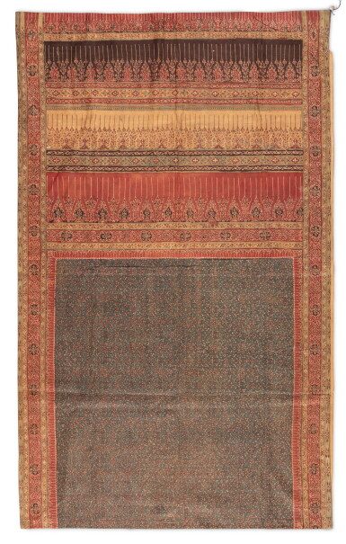 View full screen - View 1 of Lot 20. A painted cotton 'phanung' India (Madras) for the Kingdom of Siam, 19th century | 印度 十九世紀 外銷暹邏帕努裹裙布.