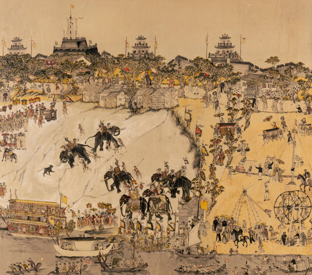 View full screen - View 1 of Lot 741. Hue Imperial Palace Artists' Studio 順化皇宮畫室 | Festival Day at Hue 順化節日之日.