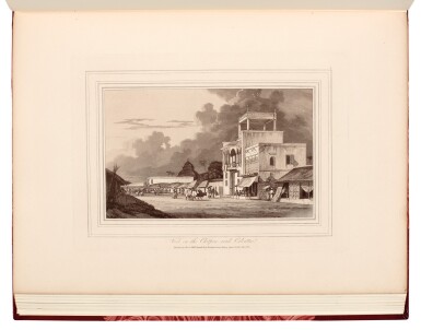 View full screen - View 1 of Lot 228. Daniell. Oriental Scenery. 1812-1816. 6 volumes bound in 3, folio, modern red half morocco.