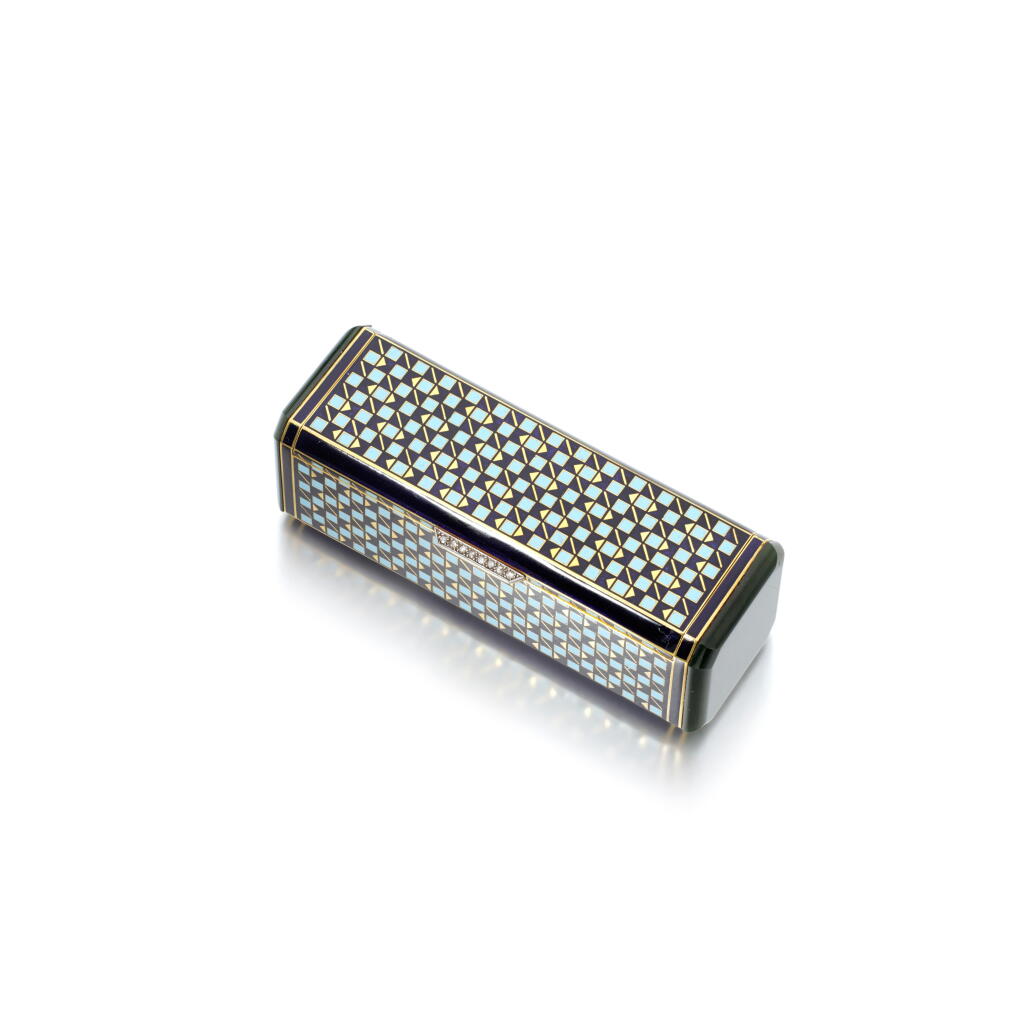 View full screen - View 1 of Lot 1054. Enamel, nephrite and diamond case, 1920s.