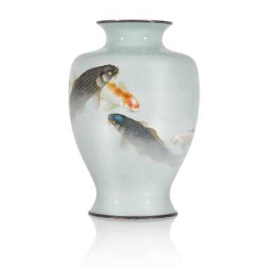 View full screen - View 1 of Lot 14. A large Ando cloisonné enamel vase, sealed with mark of the Ando Company, Showa period, 20th century.