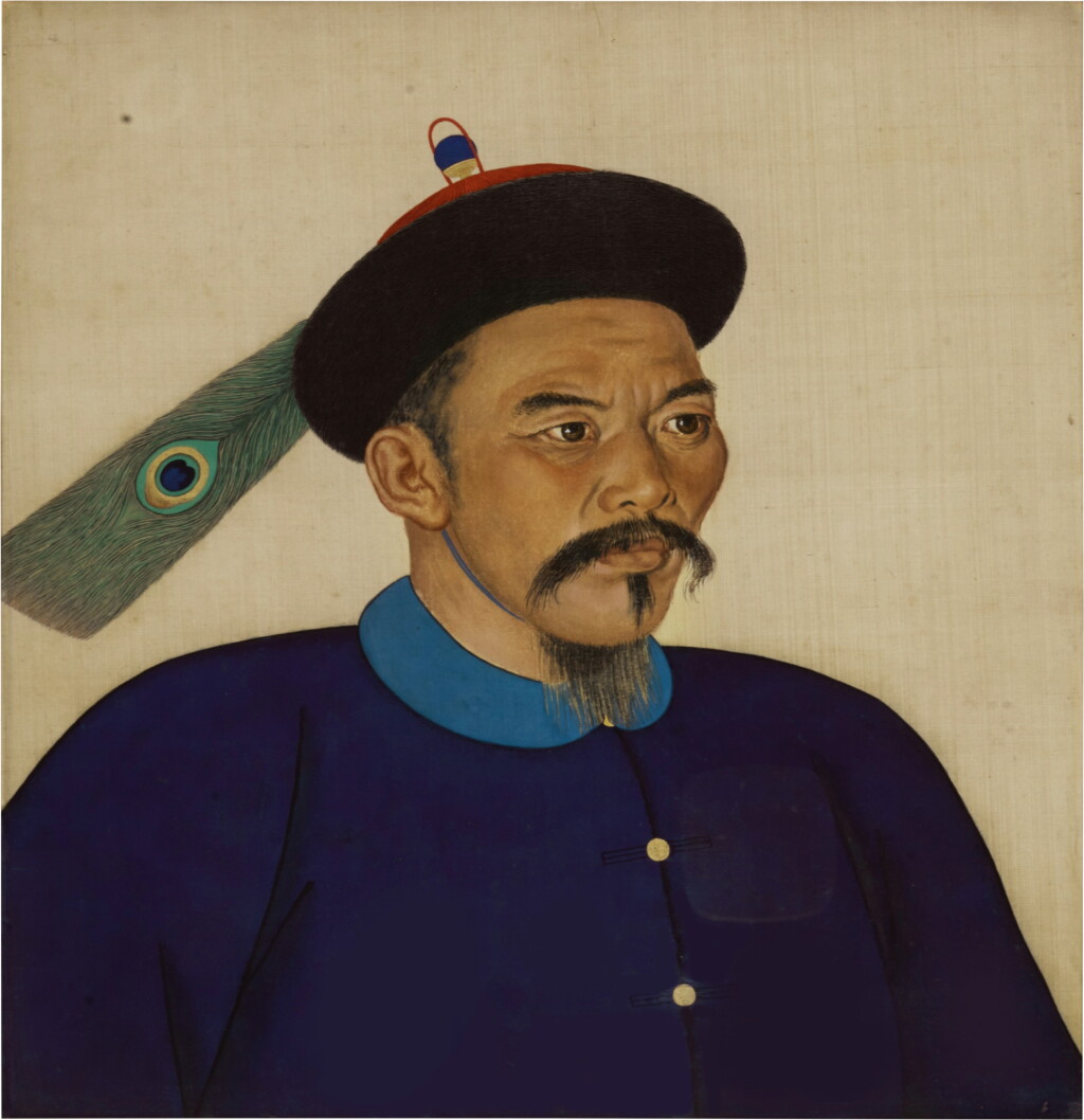View full screen - View 1 of Lot 183. An imperial court portrait of Bannerman Dalhan, Attributed to Ai Qimeng (1708-1780) and Jin Tingbiao (Fl. 1757-1767), Qing dynasty, Qianlong period, circa 1760.