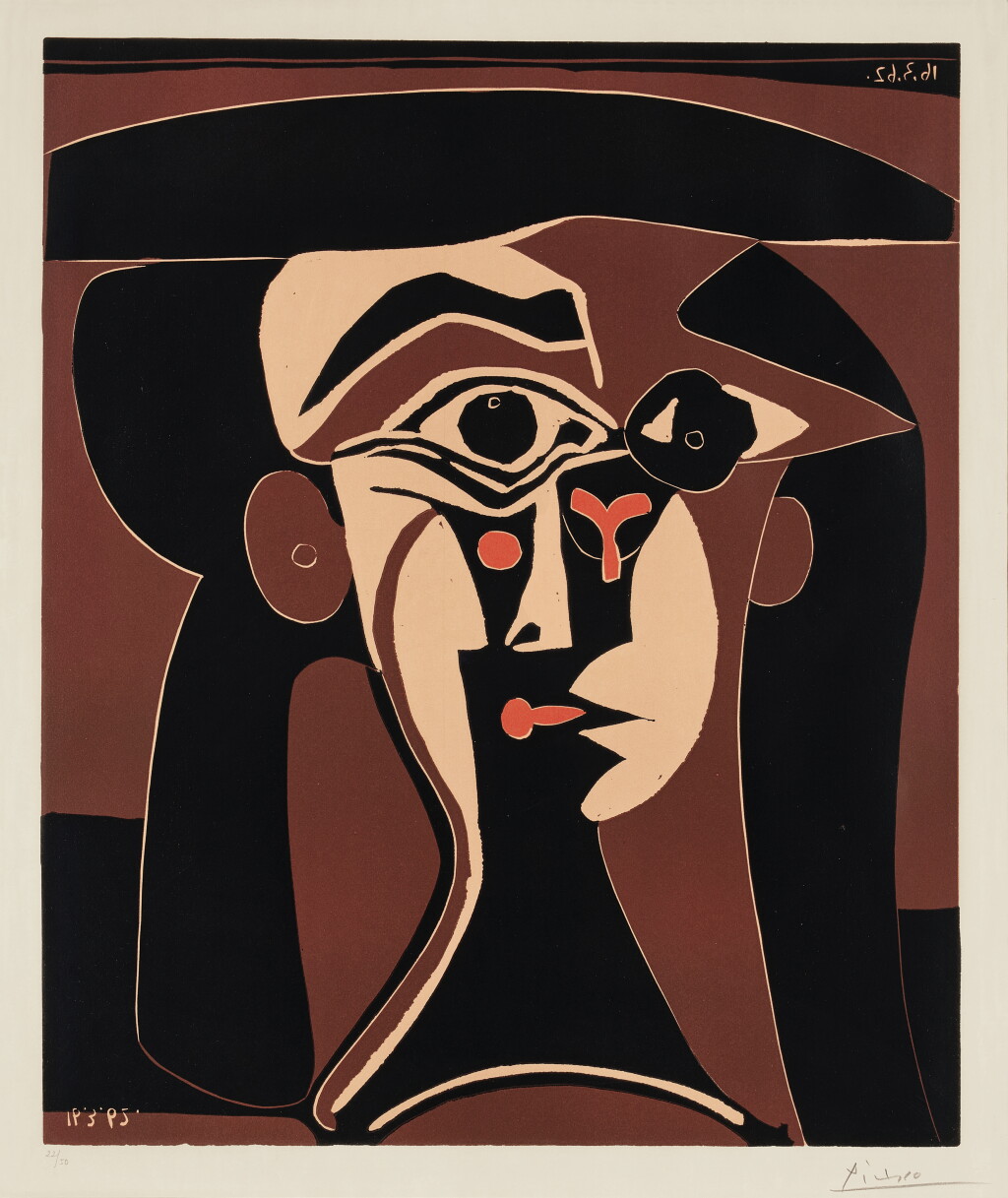 View full screen - View 1 of Lot 59. Jacqueline au chapeau noir .