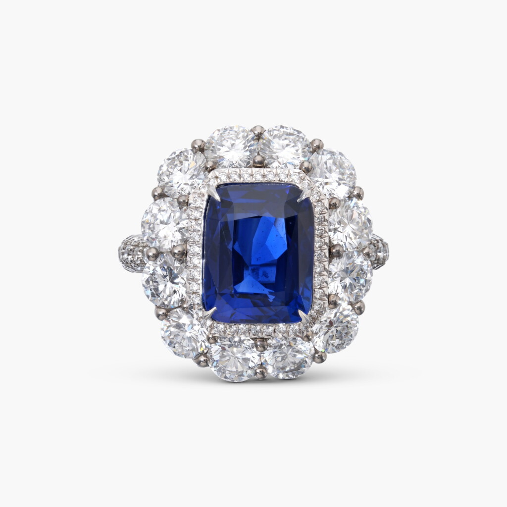 View full screen - View 1 of Lot 806. Sapphire and Diamond Ring.