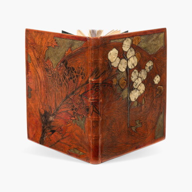 View full screen - View 1 of Lot 19. Parallèlement. 1900. Rare reliure Art nouveau de Séguy. 109 lithographies de Bonnard. Exemplaire sur vélin de Hollande. De la collection Louis Barthou..