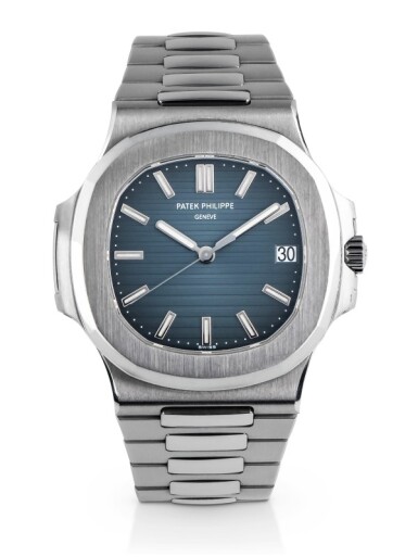 View full screen - View 1 of Lot 7. PATEK PHILIPPE | 'GENEVA SEAL' NAUTILUS, REF 5711/1 STAINLESS STEEL WRISTWATCH WITH DATE AND BRACELET CIRCA 2007.