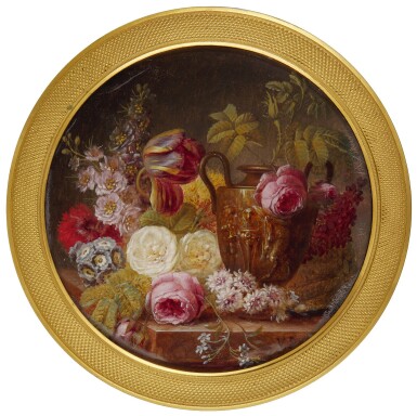 View full screen - View 1 of Lot 336. CHRISTIAEN VAN POL | STILL LIFE WITH FLOWERS AND AN ANTIQUE URN, CIRCA 1805.