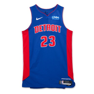 View full screen - View 1 of Lot 93. Jaden Ivey Detroit Pistons 2023-2024 Game Worn Icon Edition Jersey.