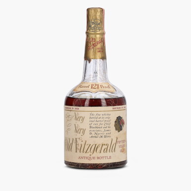 View full screen - View of Very Very Old Fitzgerald 15 Year Old "Blackhawk" 121 Proof 1950 (1 Bottle 4/5 Quart).