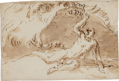 View full screen - View 1 of Lot 735. Jonah disgorged by the Whale.