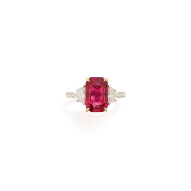 View full screen - View 1 of Lot 67. RUBY AND DIAMOND RING, NARDI.