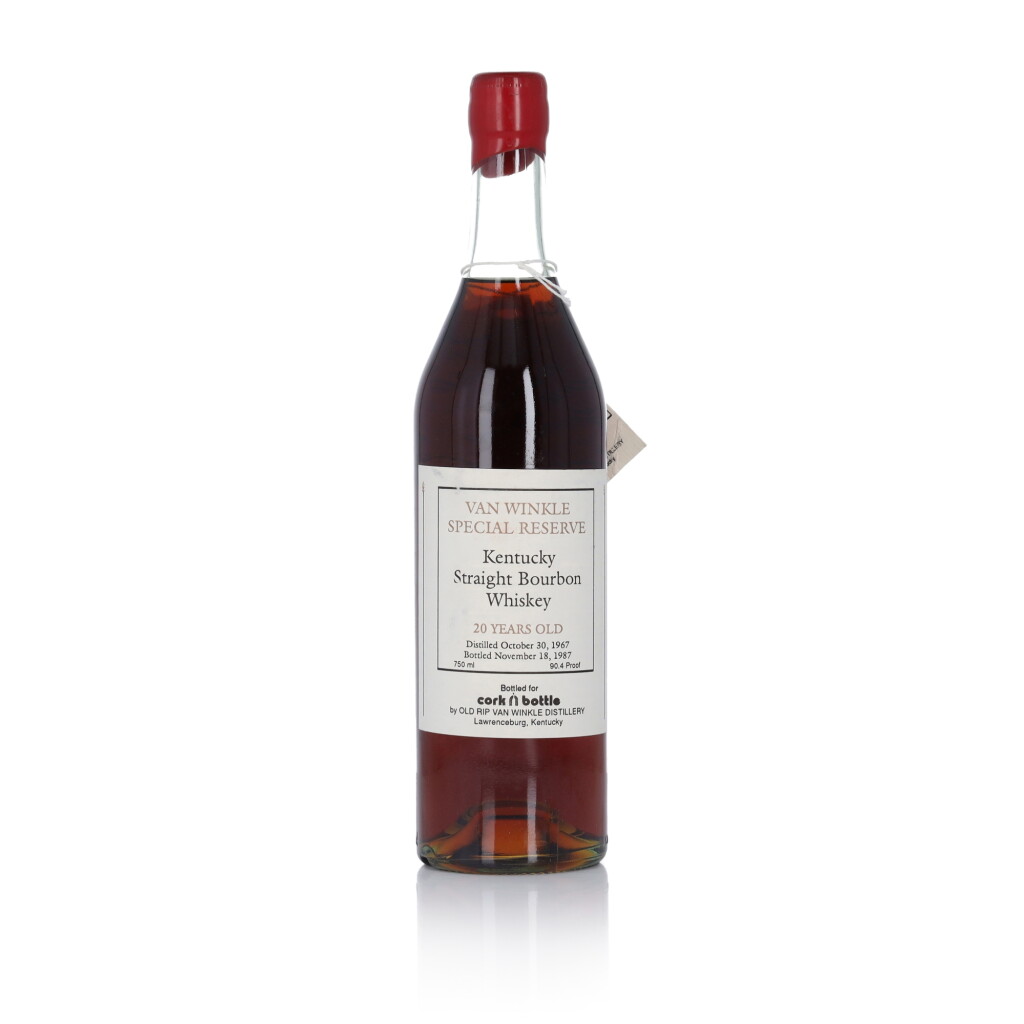 View full screen - View 1 of Lot 67. Van Winkle Special Reserve 20 Year Old Cork N Bottle 90.4 Proof 1967 (1 BT 75cl).