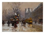 EDOUARD CORTÈS | QUAI DU LOUVRE SOUS LA NEIGE