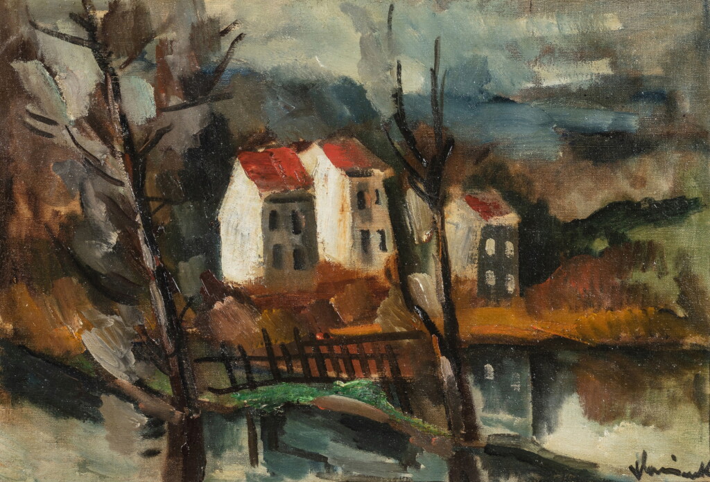 View full screen - View 1 of Lot 157. Maisons au bord de l'eau.