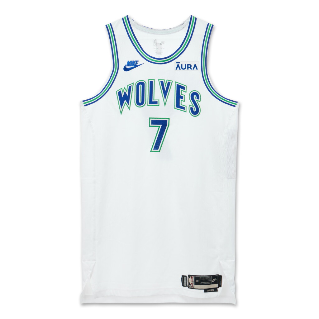 View full screen - View 1 of Lot 19. Wendell Moore Jr. Minnesota Timberwolves 2023-2024 Game Issued Classic Edition Jersey.