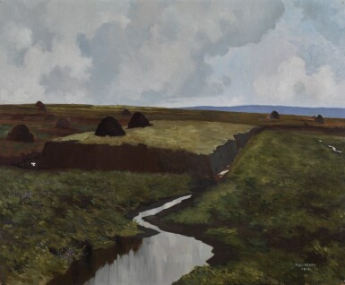 View full screen - View 1 of Lot 120. PAUL HENRY, R.H.A., R.U.A. | ACHILL LANDSCAPE.