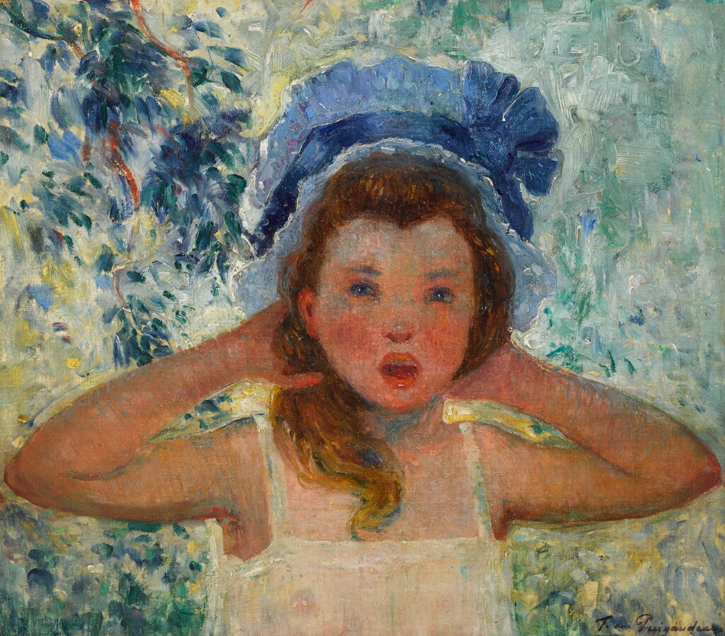 View full screen - View 1 of Lot 62. Fille de l'artiste au bonnet bleu.