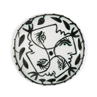 View full screen - View 1 of Lot 3. Quatre profils enlacés (A. R. 88).