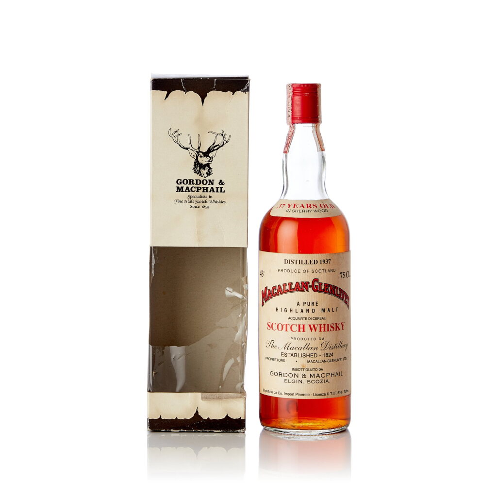 View full screen - View 1 of Lot 1113. Macallan Glenlivet Gordon & MacPhail 37 Year Old 43.0 abv 1937 (1 BT75).