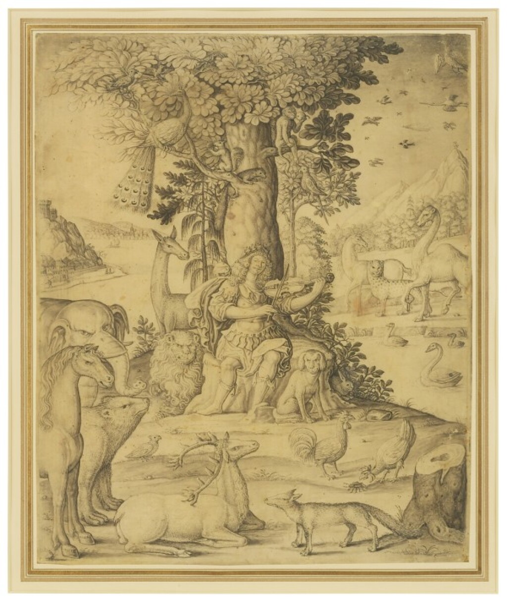 View full screen - View 1 of Lot 16. French School, 17th Century | Orpheus Charming the Animals.