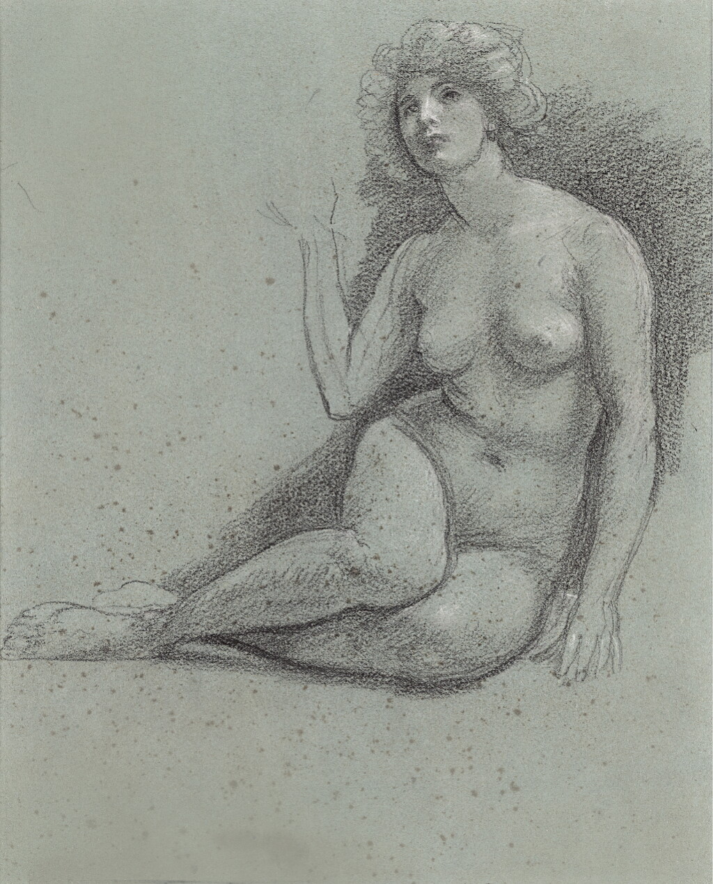 View full screen - View 1 of Lot 9. SIR EDWARD JOHN POYNTER, BT., P.R.A., R.W.S. | Study for At Low Tide.