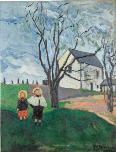 View full screen - View 1 of Lot 346. Rusticité or Les Enfants dans un jardin.