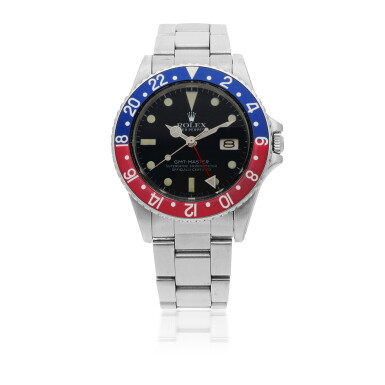 View full screen - View 1 of Lot 95. ROLEX | 'PEPSI' GMT-MASTER, REF 16750 STAINLESS STEEL DUAL-TIME WRISTWATCH WITH DATE AND BRACELET CIRCA 1982 .