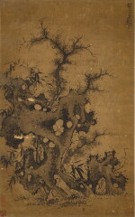 Wu Zhen, Bamboo, tree and Rock | 吳鎮 竹樹石圖