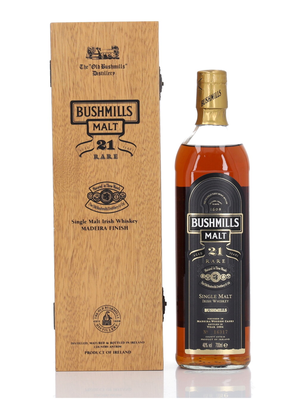 View full screen - View 1 of Lot 107. Bushmills 21 Year Old Madeira Finish 40.0 abv NV (1 Bottle 70cl).