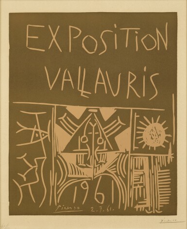 View full screen - View 1 of Lot 1104. Pablo Picasso 巴布羅・畢加索 | Exposition Vallauris 瓦洛裡斯展覽.