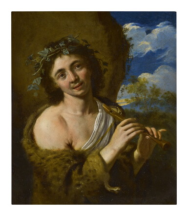 View full screen - View 1 of Lot 209. ATTRIBUTED TO ARY DE VOIS | PORTRAIT OF A GENTLEMAN, SAID TO BE THE ARTIST ADRIAN VAN DER WERFF (1659-1722), HALF-LENGTH, AS A SHEPHERD.