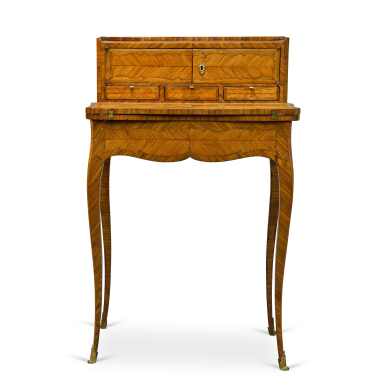 View full screen - View 1 of Lot 22. A Louis XV/Transition kingwood and tulipwood bonheur-du-jour, third quarter 18th century.