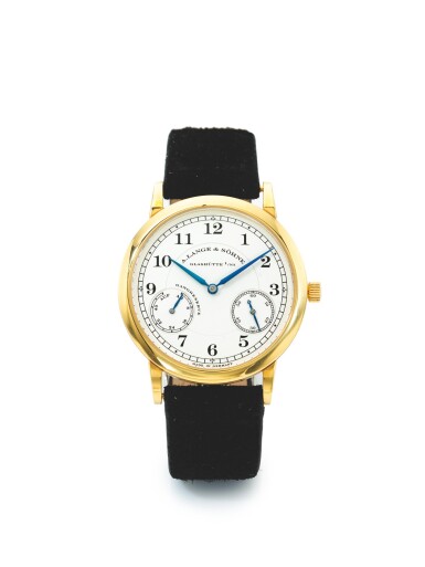 View full screen - View 1 of Lot 145. A. LANGE & SÖHNE | REF 1815 UP DOWN, A YELLOW GOLD WRISTWATCH WITH POWER RESERVE CIRCA 2005.