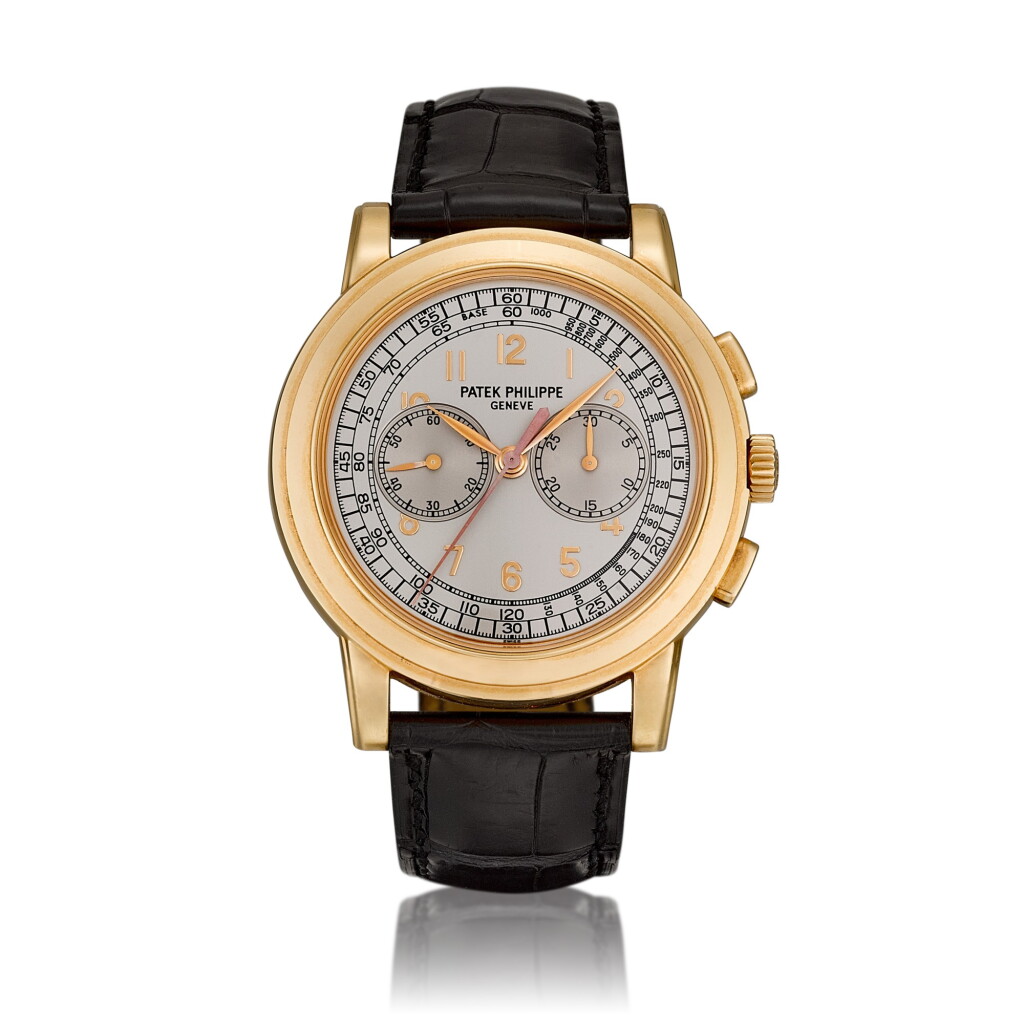 View full screen - View 1 of Lot 2178. Reference 5070 | A pink gold chronograph wristwatch, Circa 2006 | 百達翡麗 | 型號5070 | 粉紅金計時腕錶,約2006年製.
