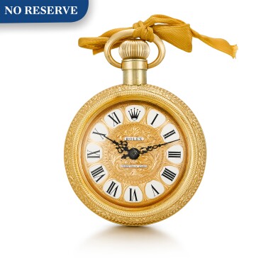 View full screen - View 1 of Lot 8074. ROLEX | PERPETUALLY YOURS A GILT BRASS SCENT BOTTLE IN A FORM OF A POCKET WATCH, CIRCA 1960.