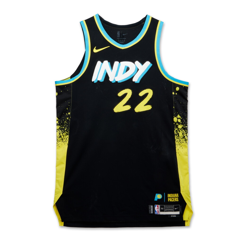 View full screen - View 1 of Lot 41. Isaiah Jackson Indiana Pacers 2023-2024 In-Season Tournament Quarterfinals Game Worn City Edition Jersey.