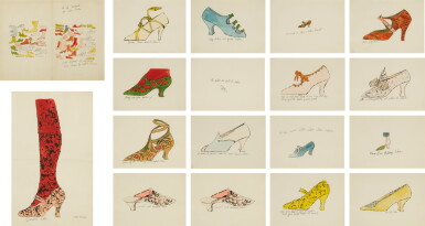 View full screen - View 1 of Lot 62. ANDY WARHOL | À LA RECHERCHE DU SHOE PERDU; AND SHOE AND LEG (SEE F. & S. IV.69A-85).