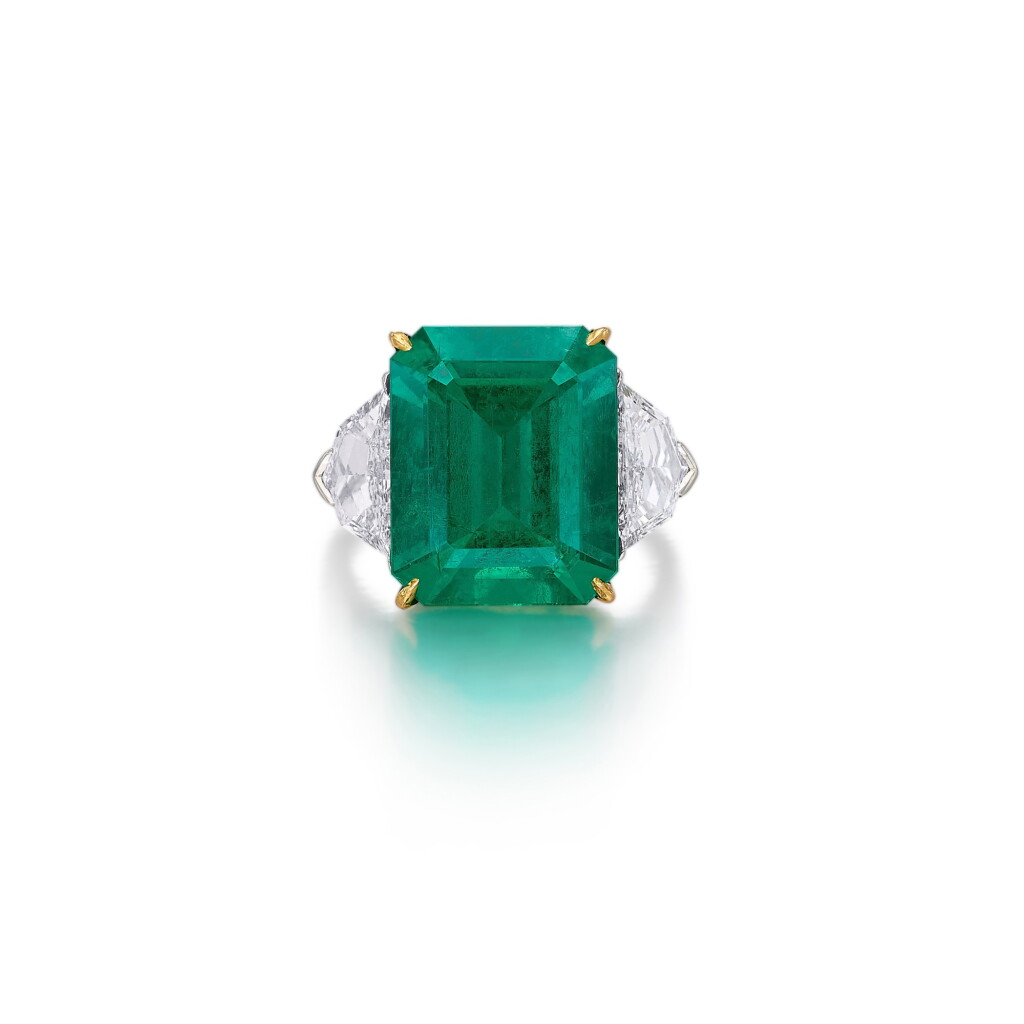 View full screen - View 1 of Lot 1871. Emerald and Diamond Ring | 8.52克拉 天然「哥倫比亞」祖母綠 配 鑽石 戒指.