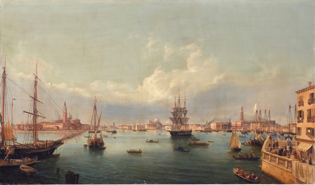 View full screen - View 1 of Lot 22. The Bacino di San Marco looking West from the Riva San Biasio.