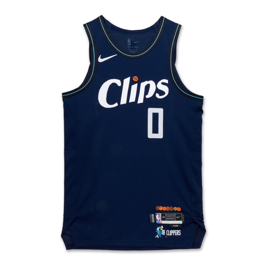 View full screen - View 1 of Lot 67. Russell Westbrook Los Angeles Clippers 2023-2024 Game Worn City Edition Jersey.