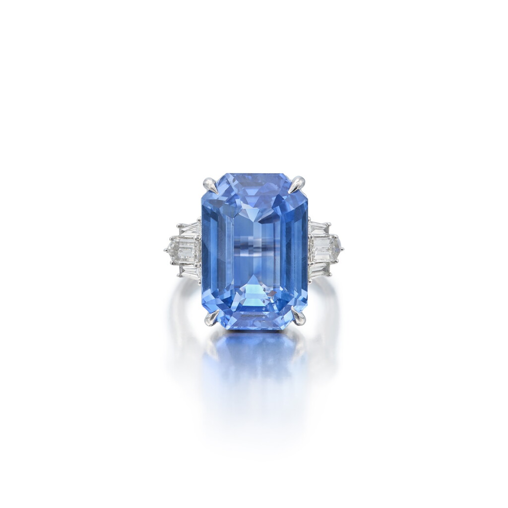 View full screen - View 1 of Lot 212. Sapphire and Diamond Ring.