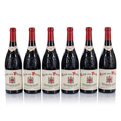 View full screen - View 1 of Lot 634. Châteauneuf du Pape, Rouge 2006 Clos des Papes (6 BT).