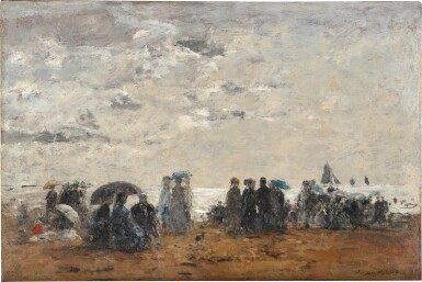 View full screen - View 1 of Lot 144. Scène de plage à Trouville.