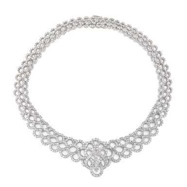 View full screen - View 1 of Lot 122. Collier diamants | Diamond necklace .
